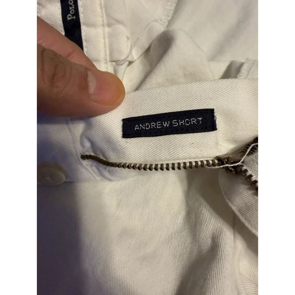 Polo Ralph Lauren Andrew Shorts Mens 34 Pleated Ivory Preppy Old Money
